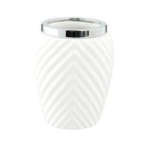 Suporte para escova branco redondo