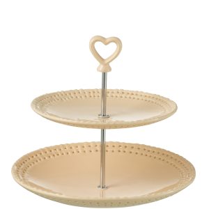 Prato 2 andares cor pêssego