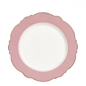 Assiette à dessert rose