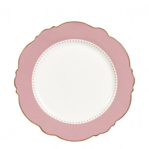 Prato de sobremesa rosa