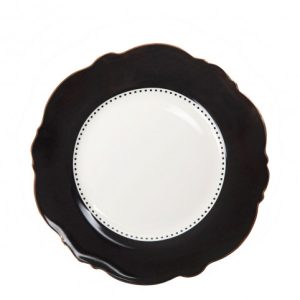 Assiette à dessert noire Mathilde M