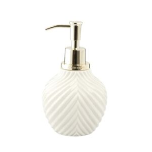 Round beige soap dish
