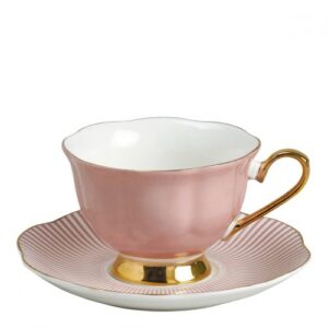 Conjunto de chávena de chá rosa Mathilde M