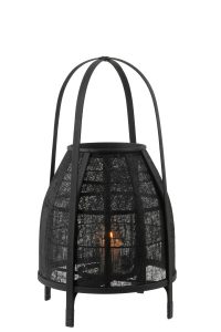 Lanterna de bambu negro M