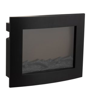 Lareira decorativa preta com Led
