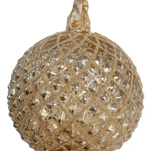 Bola de Natal com fio dourado