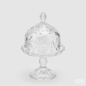 Crystal candy dish with a bell