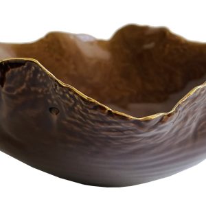 Taça castanha pequena