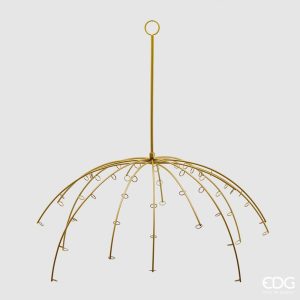 Peça em ferro dourado efeito guarda chuva