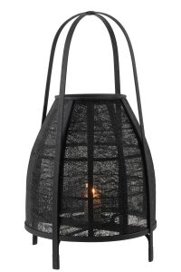 Lanterna de bambu preto L