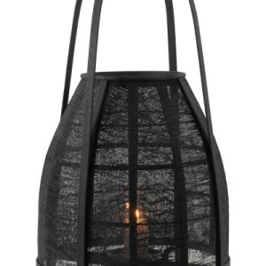 Lanterna de bambu preto L