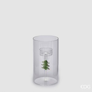 Porta vela com pinheiro S