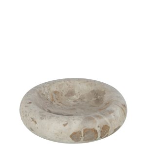 Peça redonda mármore bege
