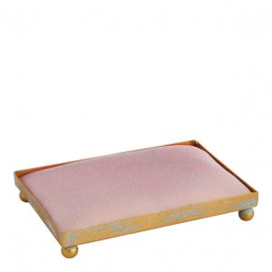 Almofada de gesso rosa retângular