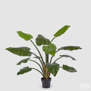 Filodendro Chic Artificial com Vaso - Altura 138 cm (12 Folhas)