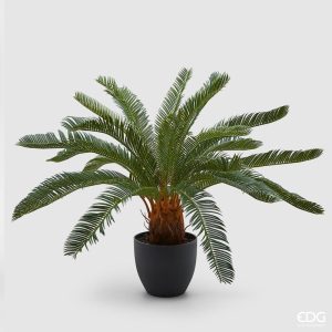 Palma Cycas Artificial com Vaso -  Altura 72 cm (24 Folhas)