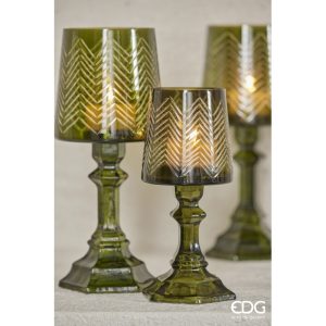 Porta-Candelabro em Vidro