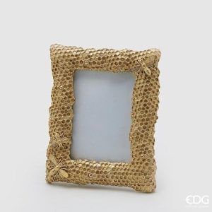 Porta-Fotos Favo com Abelha Dourado