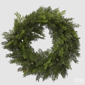 Coroa de Thuja com Bagas - 50 cm