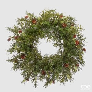 EDG Coroa de Pinho Mix com Pinhas - 66 cm