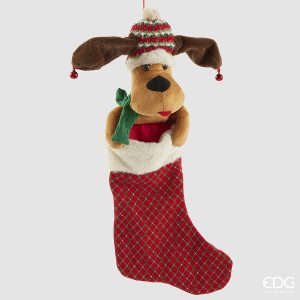 EDG Enzo De Gasperi | Meia de Natal com Cão LED, Música e Movimento - 2025