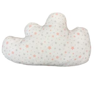 Almofada em Forma de Nuvem com Estrelas – 27×46 cm