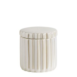 Suporte de cotonete de algodão de cerâmica Pearly Sheen