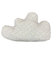 Almofada em Forma de Nuvem Azul Floral – 27x46 cm