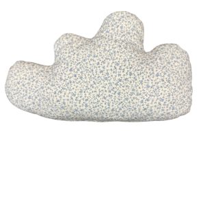 Almofada em Forma de Nuvem Azul Floral – 27×46 cm