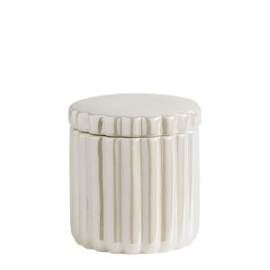 Suporte de cotonete de algodão de cerâmica Pearly Sheen