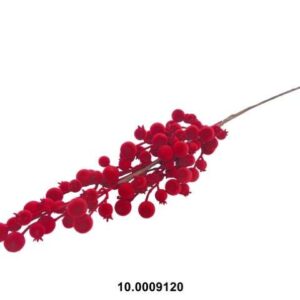 Flores “Berrys” em Veludo Vermelho