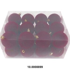 Bolas de Natal - Veludo Vermelho 6cm