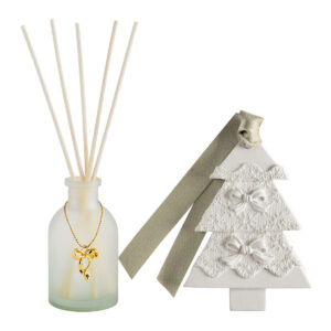 Coffret Diffuseur de parfum Rubans de Fête - Sapin Doré