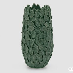 Vaso Chakra com Folhas Verde - EDG